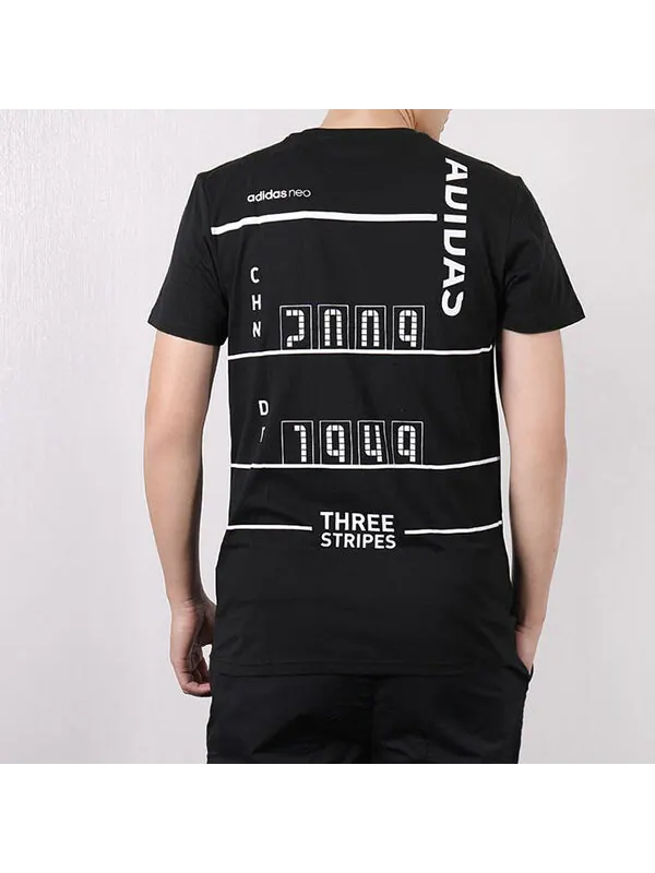 Футболка neo m cs pocket tee casual дышащая круглая горловина короткий рукав Adidas — изображение 4 из 4, черный