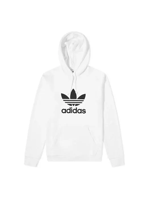 Толстовка Men's adidas originals Trefoil Chest Logo Kangaroo Pouch White — изображение 1 из 4, белый