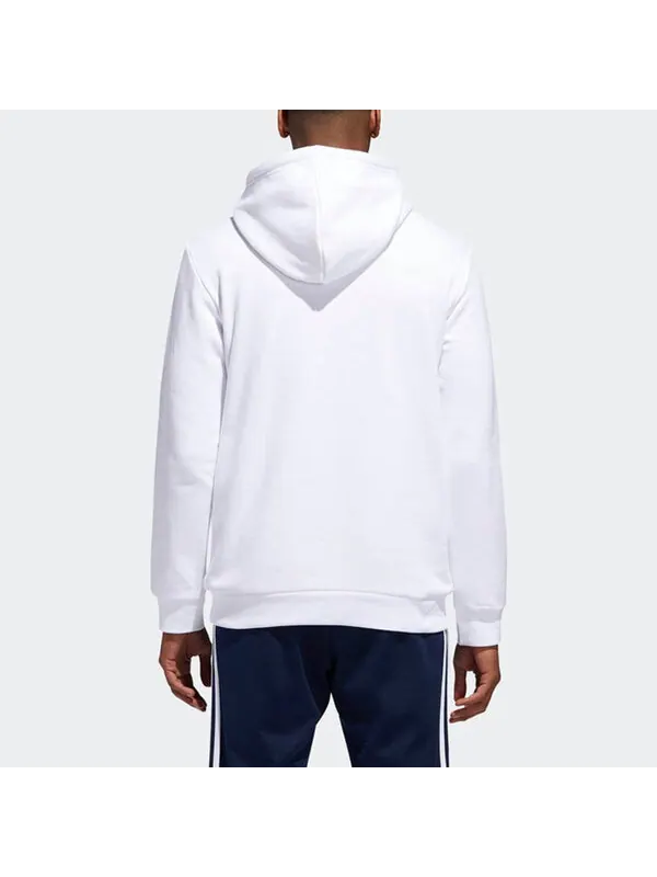 Толстовка Men's adidas originals Trefoil Chest Logo Kangaroo Pouch White — изображение 3 из 4, белый