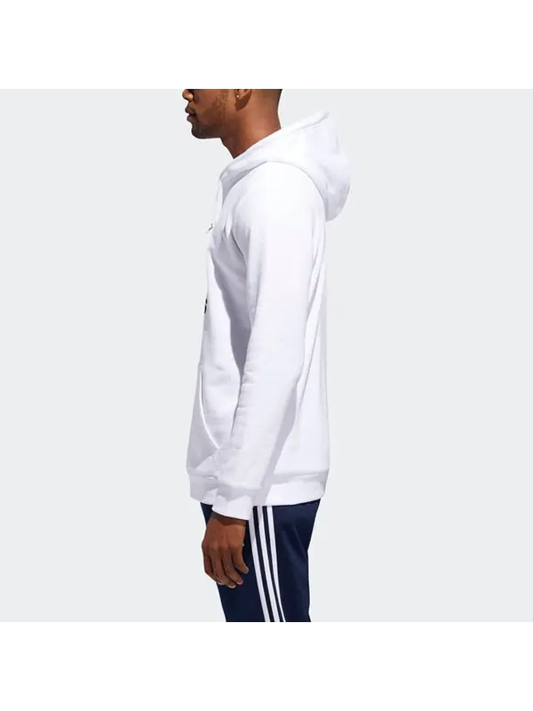 Толстовка Men's adidas originals Trefoil Chest Logo Kangaroo Pouch White — изображение 4 из 4, белый