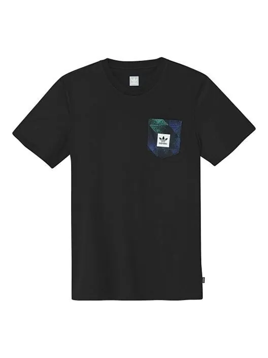 Футболка оригиналы owned pkt tee pocket casual sports short sleeve black Adidas — изображение 1 из 1, черный