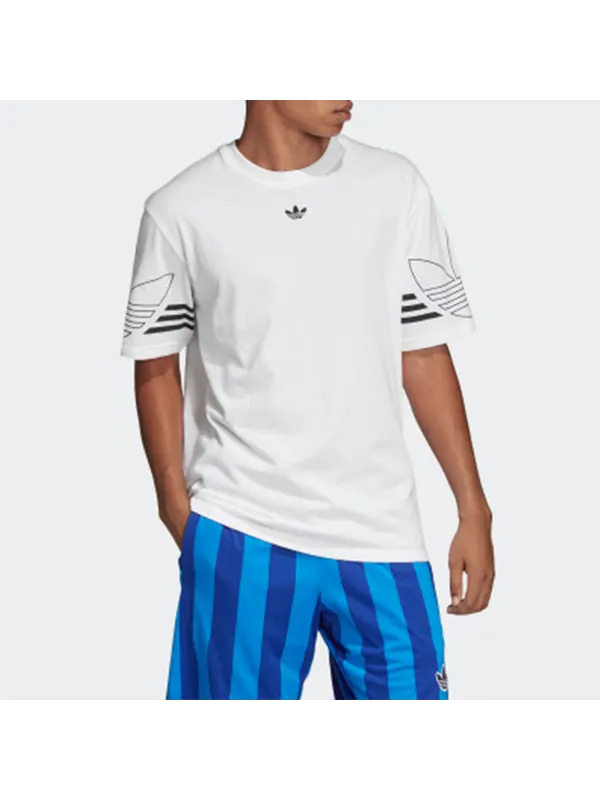 Футболка originals outline tee round neck short sleeve white Adidas — изображение 3 из 4, белый
