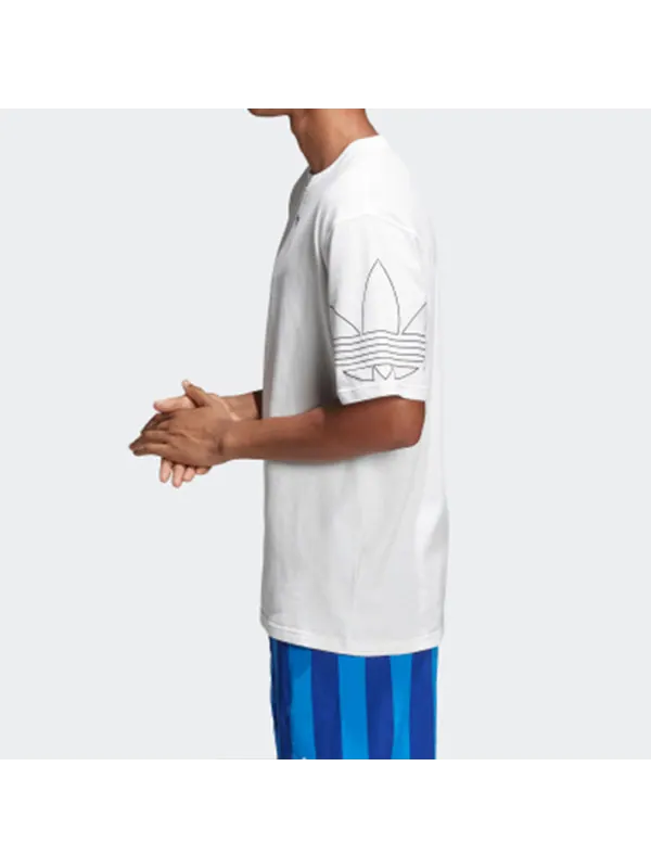 Футболка originals outline tee round neck short sleeve white Adidas — изображение 4 из 4, белый