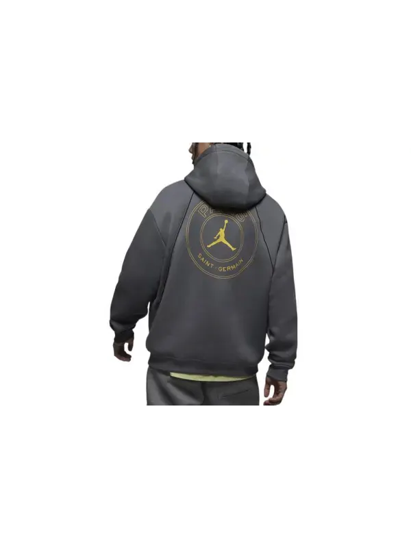 Толстовка Air Jordan x PSG Hoodie 'Black Gold' — изображение 2 из 3, черный/золотистый/мульти