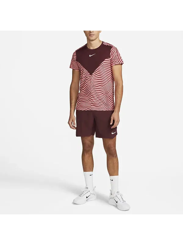 Футболка Nike Court Dri-FIT Slam T-Shirt 'Red' — изображение 3 из 3, красный