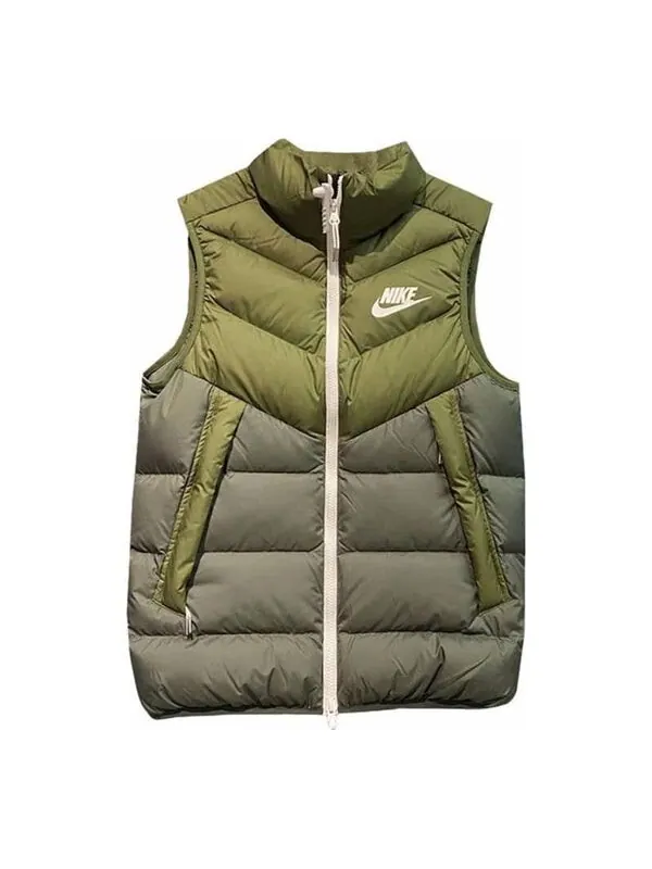 Жилет Nike Windproof Warm Stand Collar Down — изображение 1 из 4, зеленый/мульти