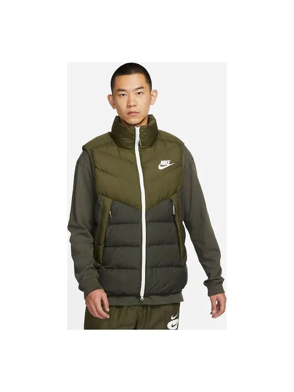 Жилет Nike Windproof Warm Stand Collar Down — изображение 4 из 4, зеленый/мульти