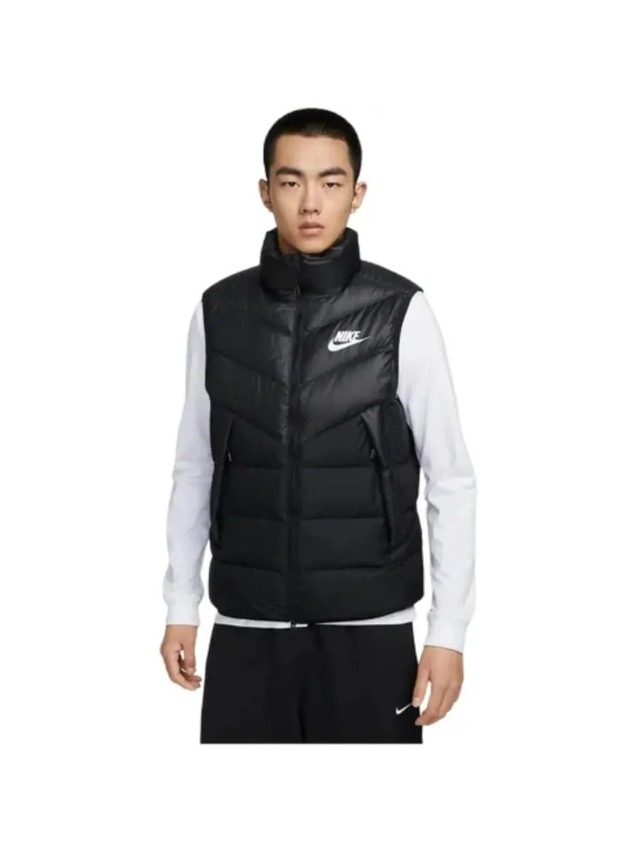 Жилет Nike Windproof Warm Stand Collar Down — изображение 2 из 3, черный