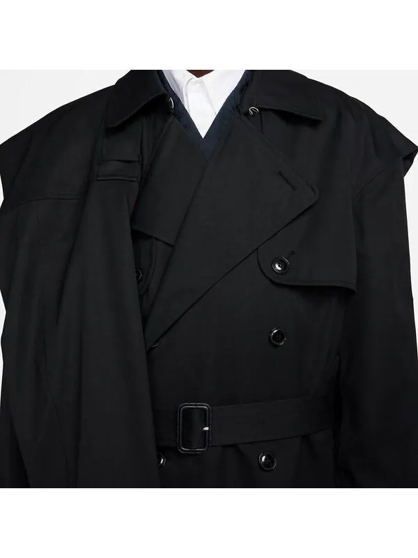 Куртка Nike x Martine Rose Trench Coat 'Navy' — изображение 4 из 4, темно-синий/синий