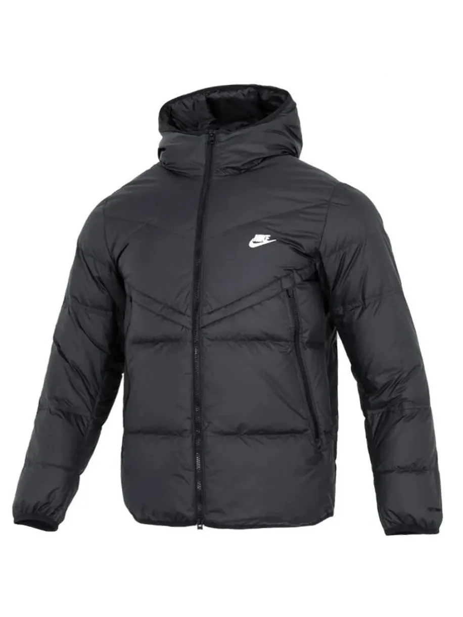 Мужская куртка-пуховик Nike Hooded Puffer — изображение 1 из 4, черный