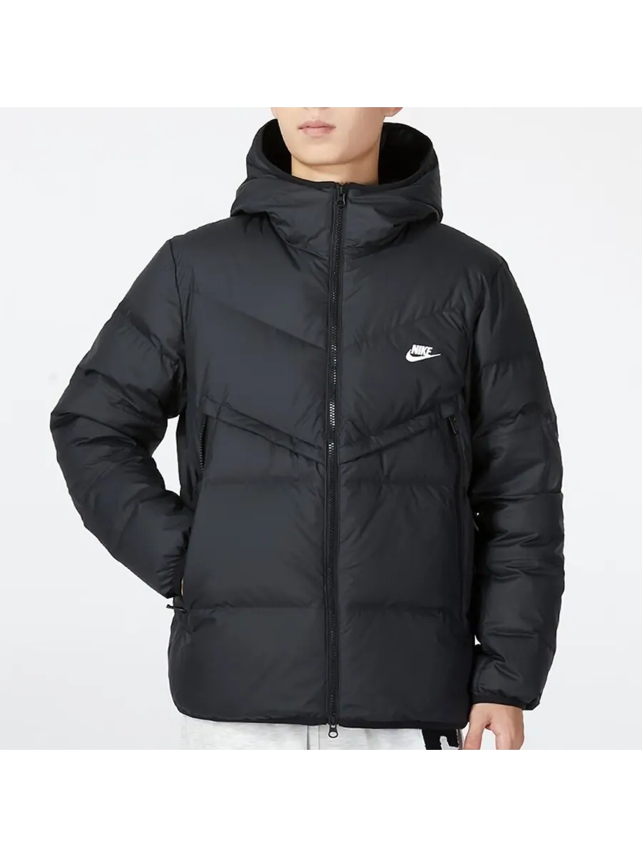 Мужская куртка-пуховик Nike Hooded Puffer — изображение 3 из 4, черный
