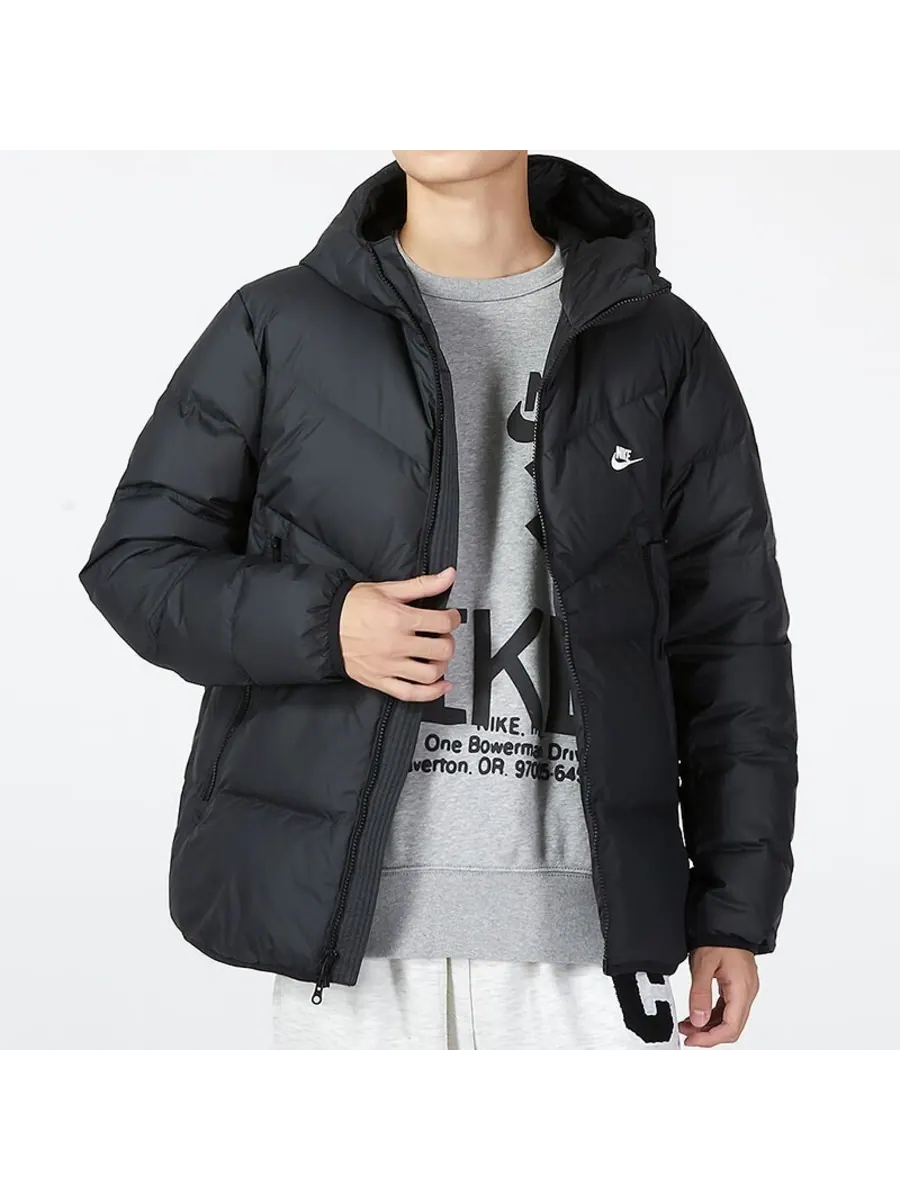 Мужская куртка-пуховик Nike Hooded Puffer — изображение 4 из 4, черный