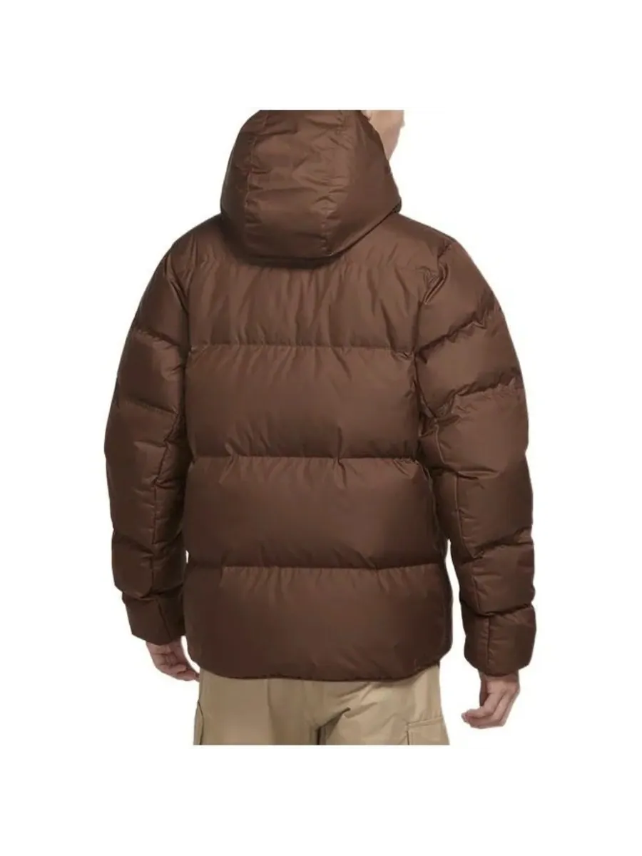Куртка Nike Hooded Puffer — изображение 4 из 4, темно-коричневый