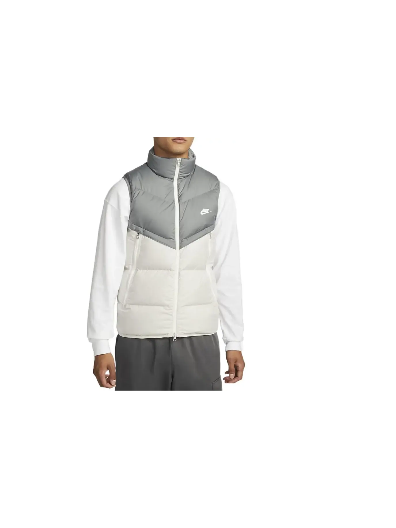 Жилет Nike Windproof Warm Stand Collar Down — изображение 2 из 2, серый
