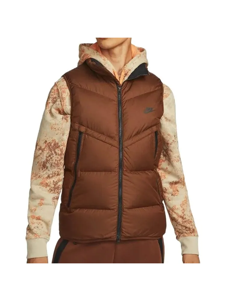Жилет Nike Windproof Warm Stand Collar Down — изображение 4 из 6, коричневый