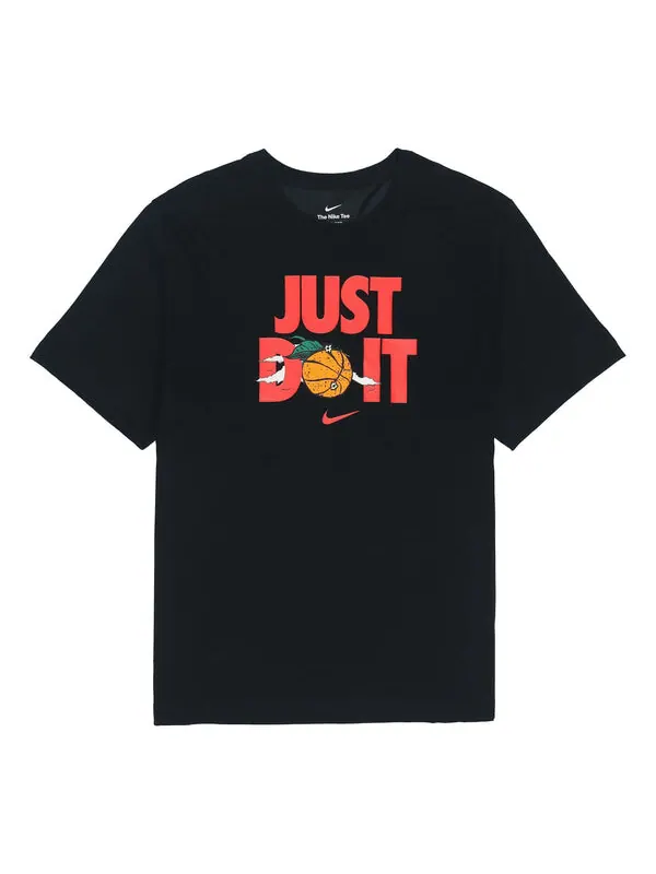 Футболка Nike Just Do It Alphabet Printing Round Neck Short Sleeve Black — изображение 1 из 4, мульти