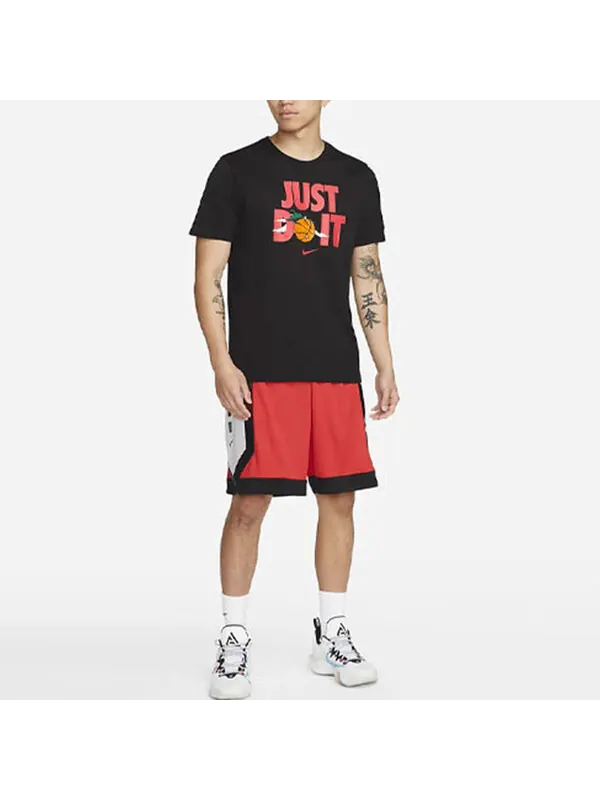 Футболка Nike Just Do It Alphabet Printing Round Neck Short Sleeve Black — изображение 3 из 4, мульти