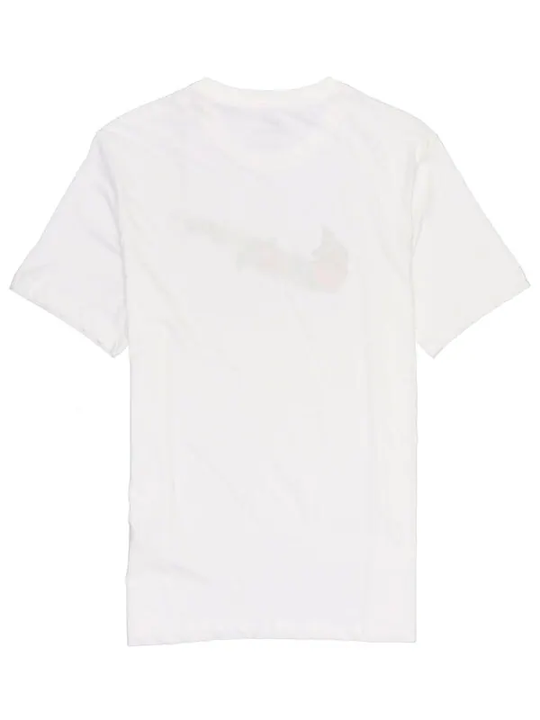 Футболка Men's Nike Flowers Large Logo Casual Sports Solid Color Round Neck Short Sleeve White — изображение 2 из 4, мульти
