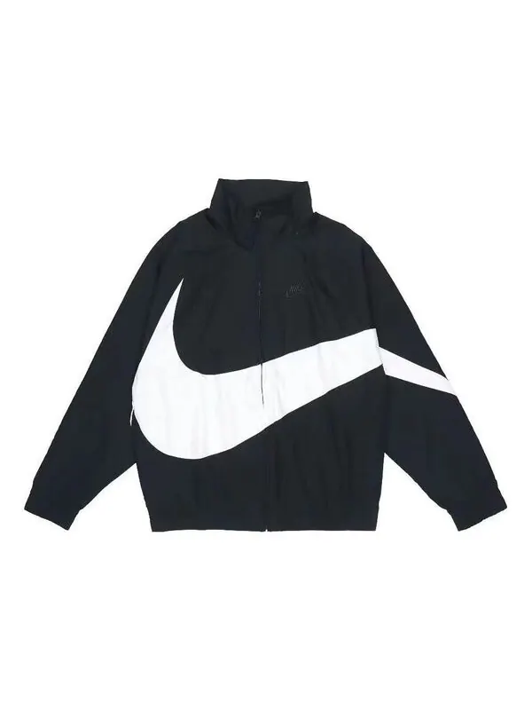 Куртка Men's Nike Large Logo Printing Zipper Casual Long Sleeves Jacket Autumn Black — изображение 1 из 4, мульти