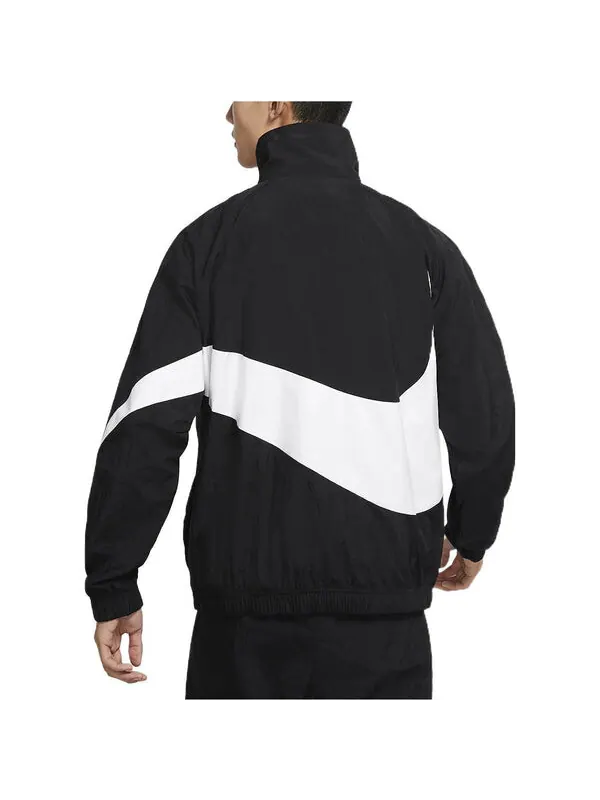 Куртка Men's Nike Large Logo Printing Zipper Casual Long Sleeves Jacket Autumn Black — изображение 4 из 4, мульти