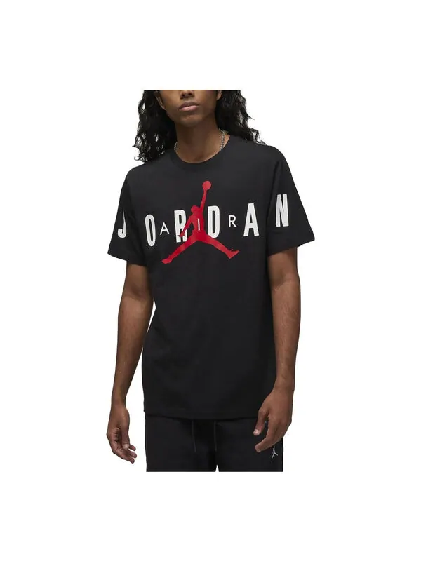 Футболка из эластичной ткани Air Jordan — изображение 1 из 3, черный/белый/черный