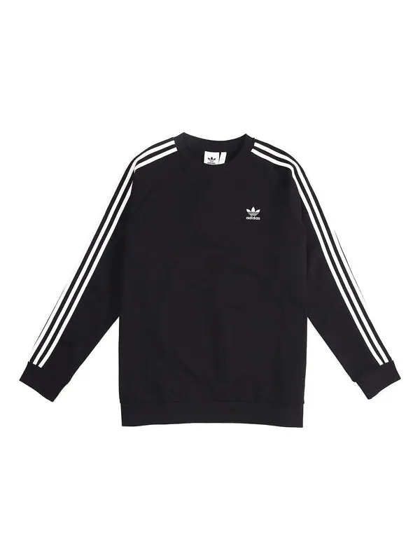 Толстовка adidas originals adidas 3-Stripes Crewneck Sweatshirt — изображение 1 из 4, черный