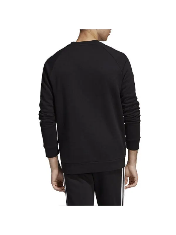 Толстовка adidas originals adidas 3-Stripes Crewneck Sweatshirt — изображение 4 из 4, черный
