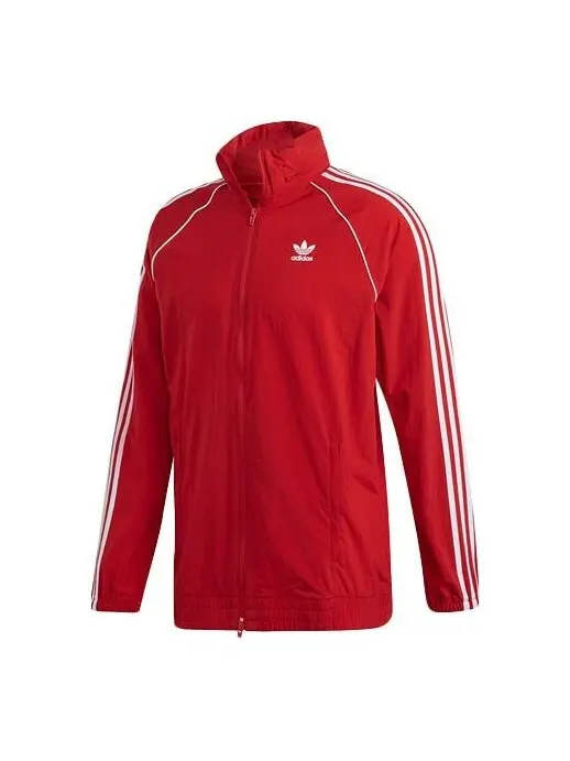 Куртка adidas originals Casual Sports Hooded Jacket Red — изображение 1 из 4, красный