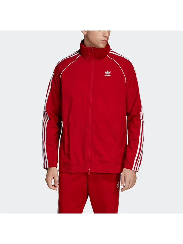 Куртка adidas originals Casual Sports Hooded Jacket Red — изображение 3 из 4, красный
