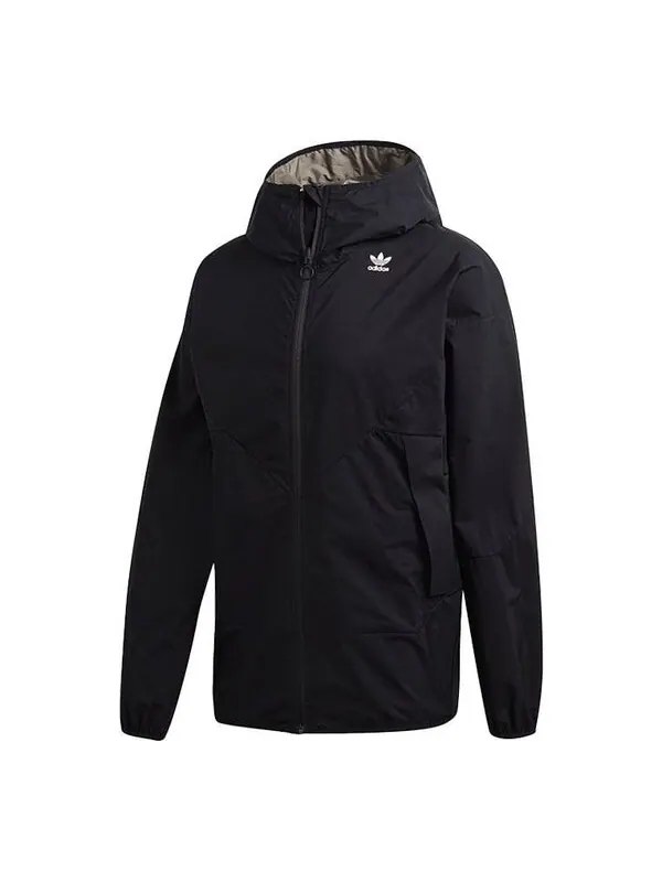 Куртка originals wb karkaj outdoor sports waterproof hooded windbreaker jacket black Adidas — изображение 1 из 4, черный