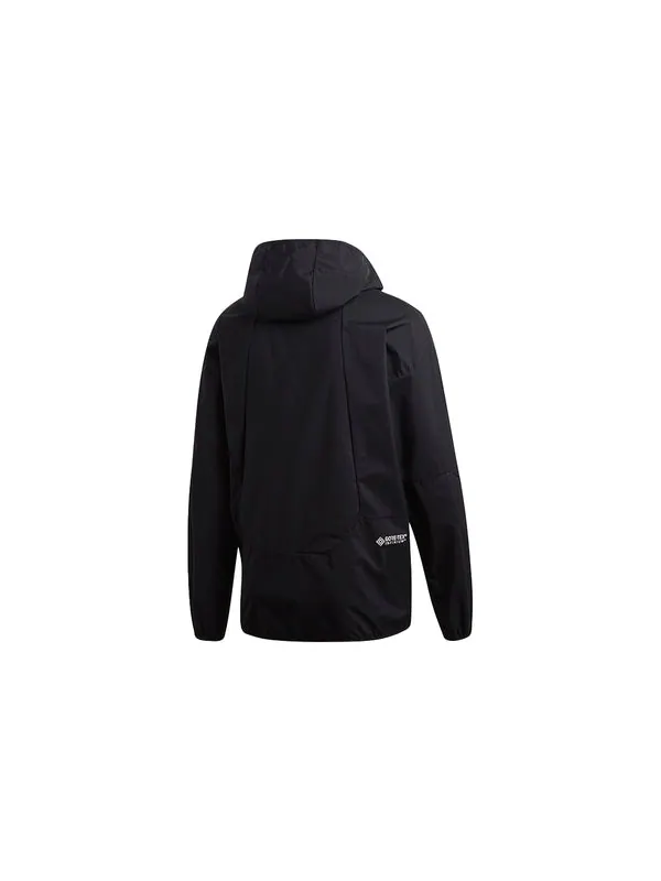 Куртка originals wb karkaj outdoor sports waterproof hooded windbreaker jacket black Adidas — изображение 2 из 4, черный
