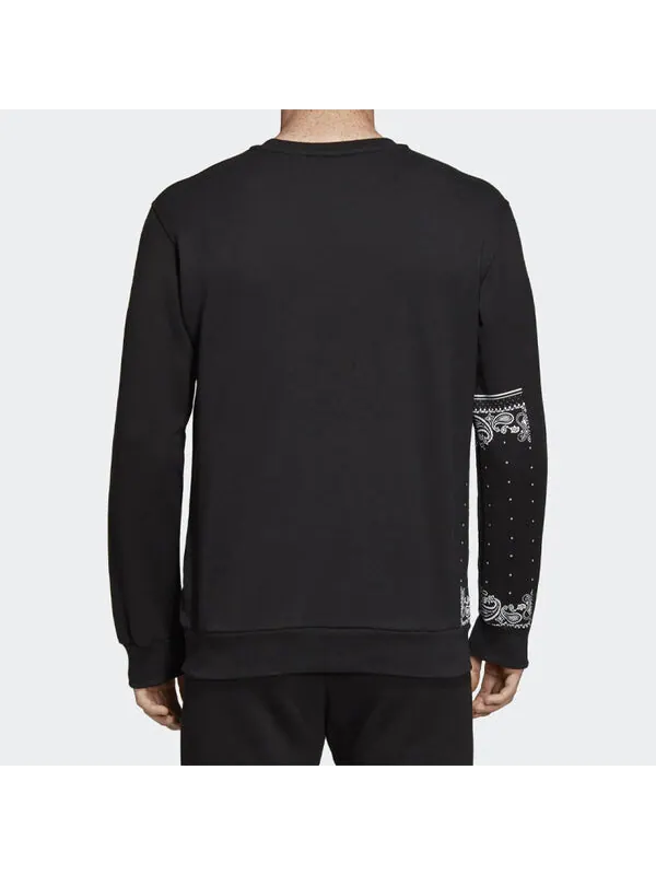 Толстовка originals round neck pullover black Adidas — изображение 3 из 4, черный