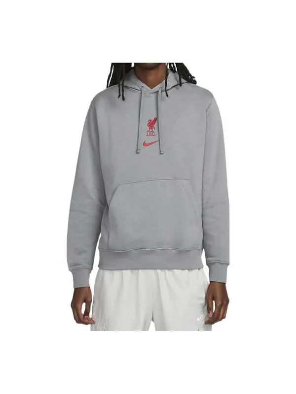 Толстовка Nike Liverpool Club Pullover Hoodie 'Grey' — изображение 1 из 4, серый