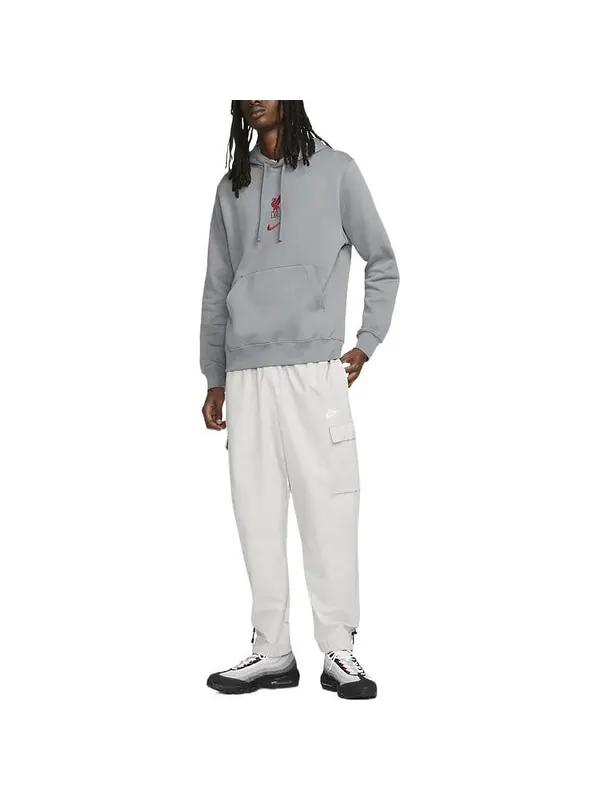 Толстовка Nike Liverpool Club Pullover Hoodie 'Grey' — изображение 4 из 4, серый