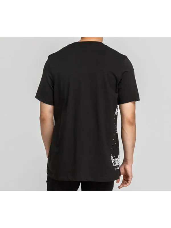 Футболка originals side cashew printing sports short sleeve black Adidas — изображение 3 из 3, черный