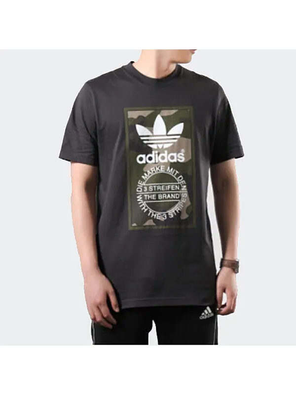 Футболка originals camo tee 'grey' Adidas — изображение 4 из 4, черный