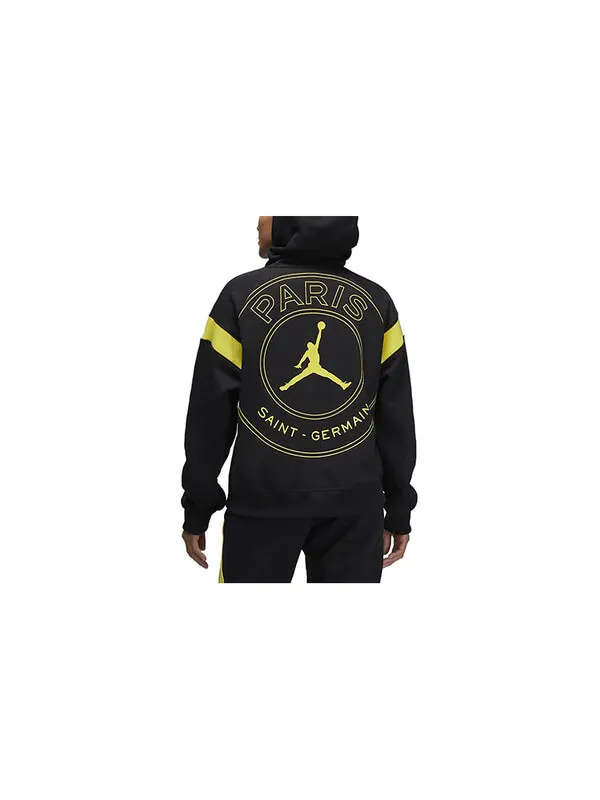 Толстовка с капюшоном Sweaters x Paris Saint Germain Air Jordan — изображение 2 из 3, черный/желтый