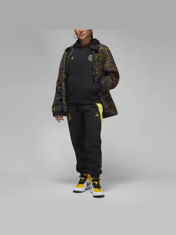 Толстовка с капюшоном Sweaters x Paris Saint Germain Air Jordan — изображение 3 из 3, черный/желтый