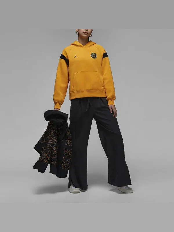 Толстовка (WMNS) Air Jordan x Paris Saint-Germain Hoodie (Asia Sizing) 'Yellow Black' — изображение 3 из 3, желтый/мульти