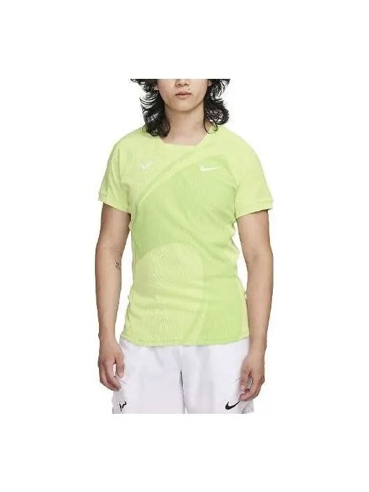 Футболка dri fit rafa теннисные Футболка с коротким рукавом Nike — изображение 1 из 1, зеленый/белый