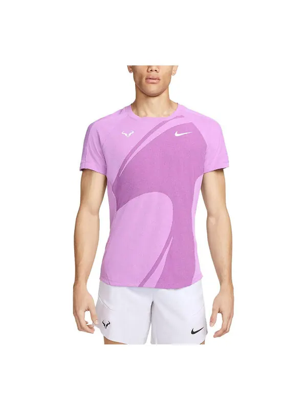 Футболка rafa dri fit adv короткий рукав теннисный топ Nike — изображение 1 из 3, розовый