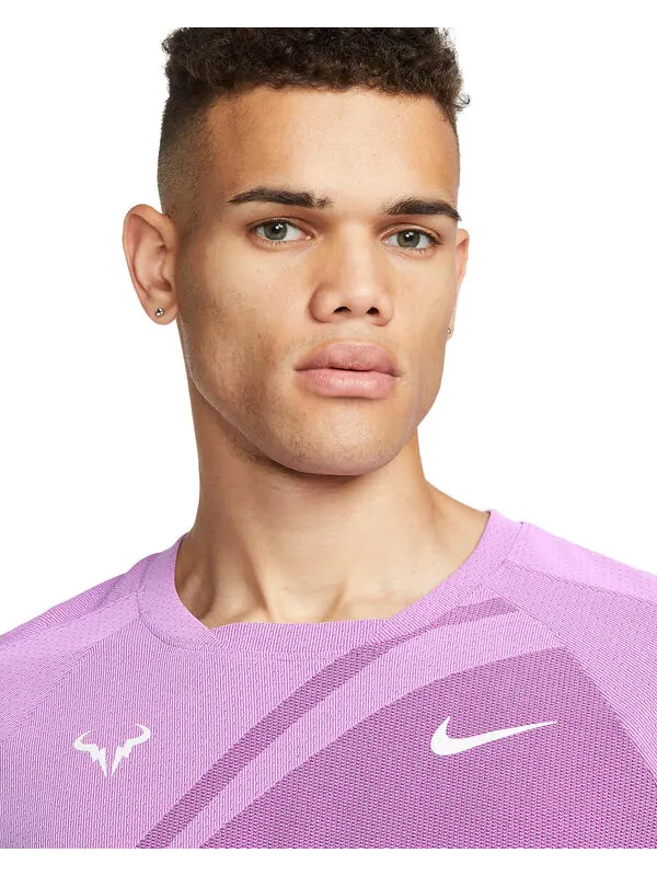 Футболка rafa dri fit adv короткий рукав теннисный топ Nike — изображение 2 из 3, розовый