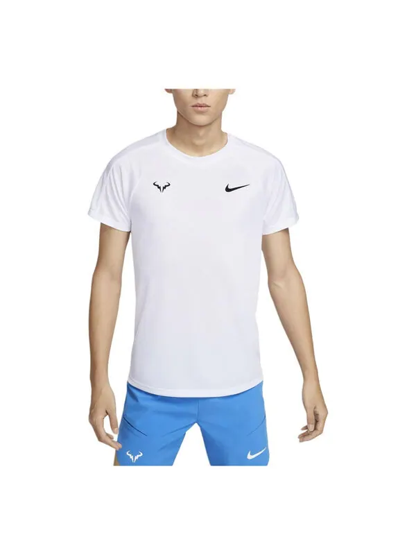Футболка rafa challenger dri fit теннисная футболка азиатские размеры Nike — изображение 1 из 2, белый/черный