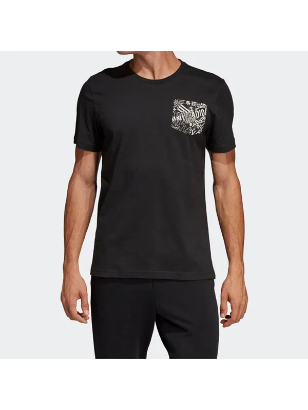 Футболка must have футболка с графическим карманом Adidas — изображение 3 из 4, черный