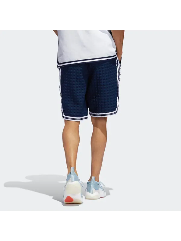 Шорты клетчатые Adidas — изображение 4 из 4, темно-синий/белый