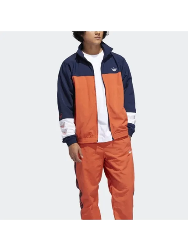 Куртка originals casual cozy stand collar jacket blue colorblock Adidas — изображение 2 из 4, синий, мульти
