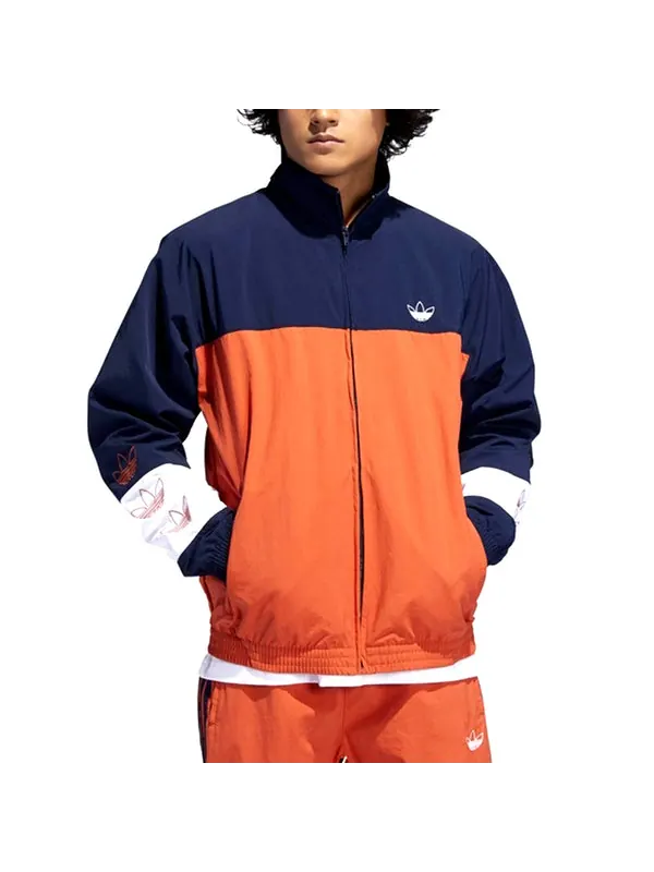 Куртка originals casual cozy stand collar jacket blue colorblock Adidas — изображение 3 из 4, синий, мульти