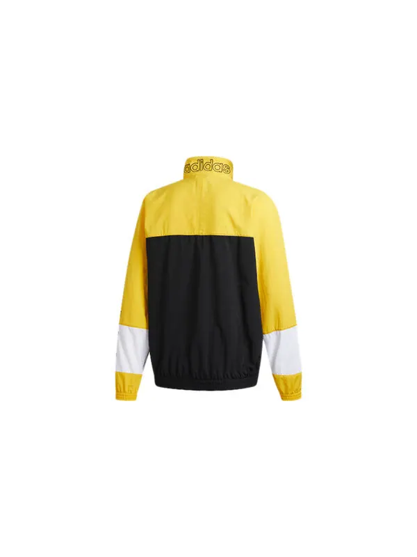 Куртка men's originals blocked warm up yellow black colorblock 'black bold gold' Adidas — изображение 2 из 4