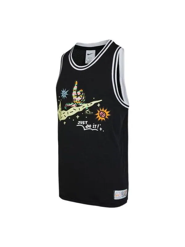 Футболка dri fit dna баскетбольная майка Nike — изображение 1 из 2, черный/белый