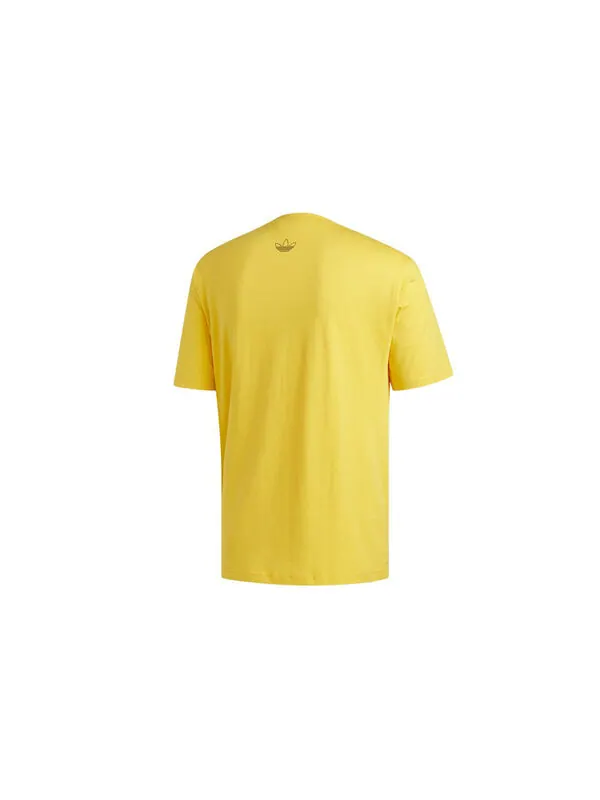 Футболка originals trefoil art tee logo tee Adidas — изображение 2 из 4, желтый